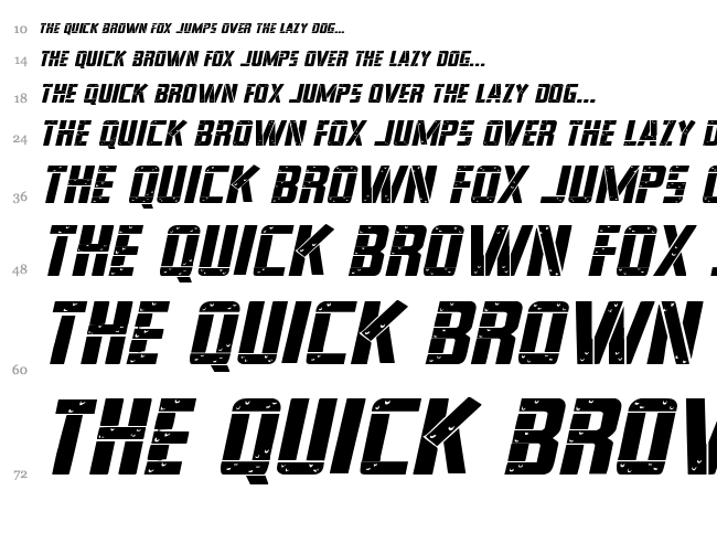 Frank-n-Plank font waterfall