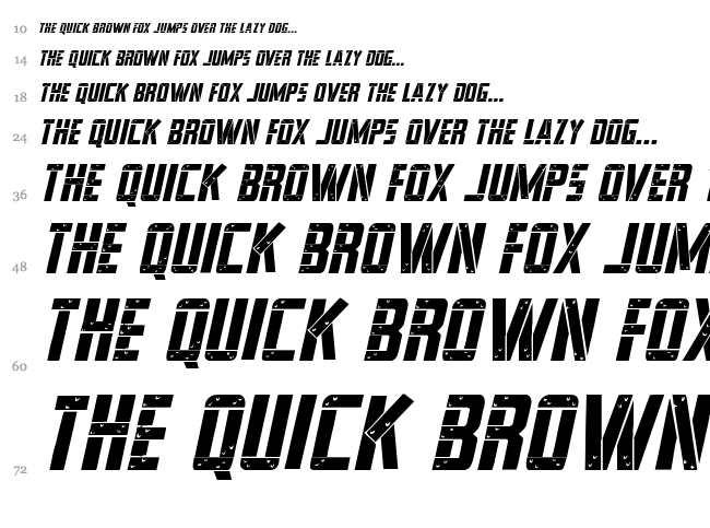Frank-n-Plank font waterfall