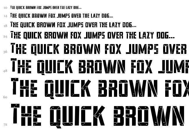 Frank-n-Plank font waterfall