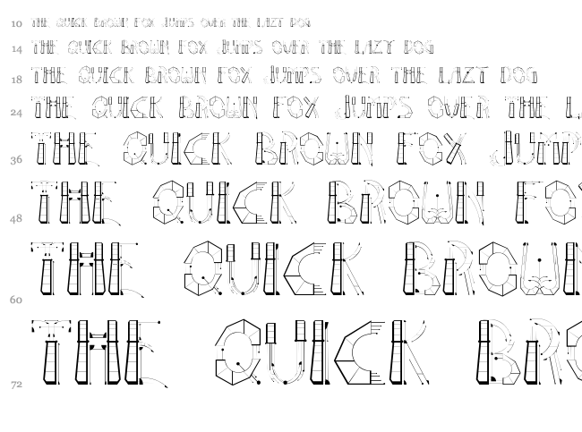 Gaze font waterfall