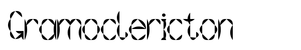 Gramoclericton font preview