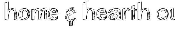 Home & Hearth Outline Bold font