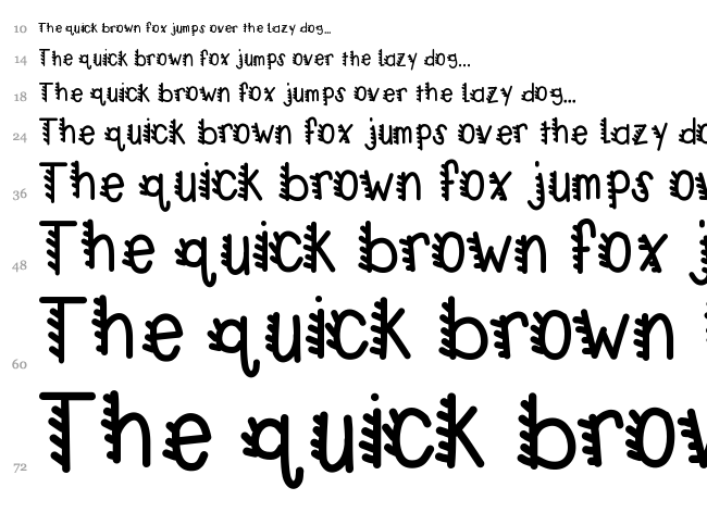 KB Racecars font waterfall