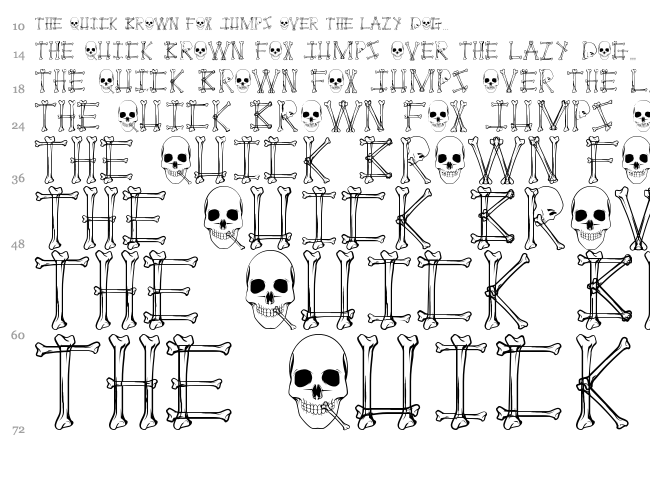 Mortem font waterfall