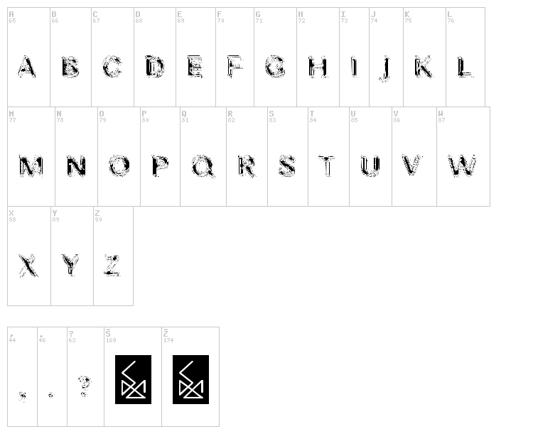 Nibiru font map