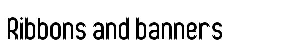 Ribbons and banners font