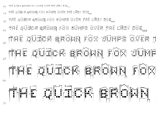Skylinesketch font waterfall