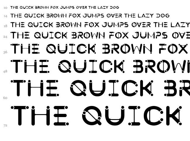 Sling Shot font waterfall