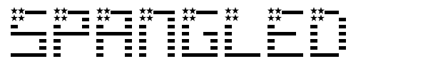 Spangled font