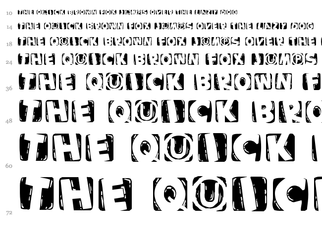 Woodcutted Caps font waterfall