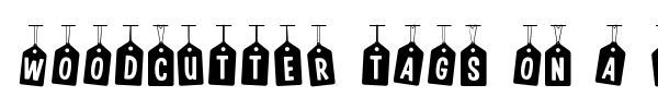 Woodcutter Tags on a Rope font