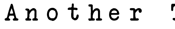 Another Typewriter font preview