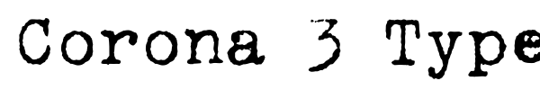 Corona 3 Typewriter font