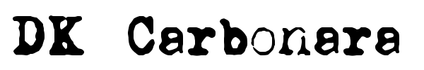 DK Carbonara font