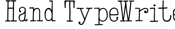 Hand TypeWriter font