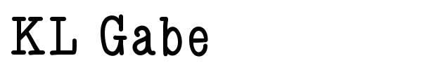 KL Gabe font preview