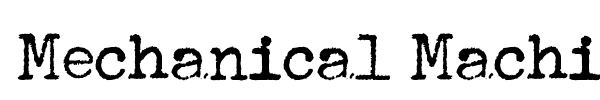 Mechanical Machine font