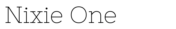 Nixie One font