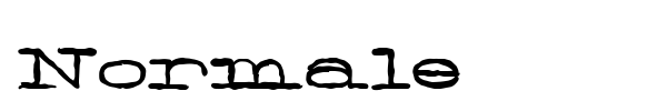 Normale font