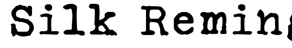 Silk Remington font preview