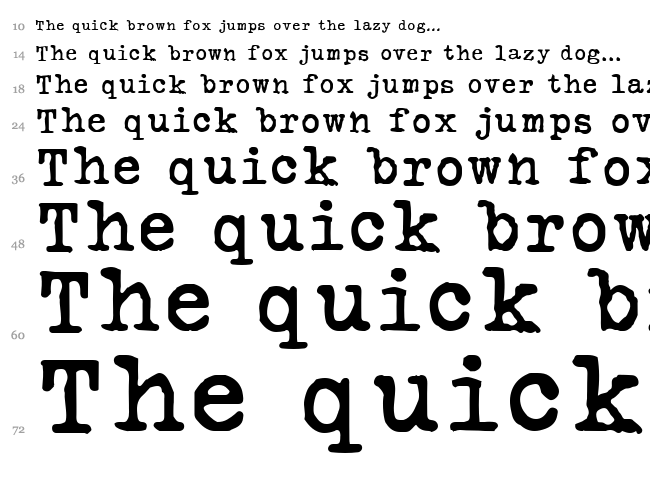 Silk Remington font waterfall