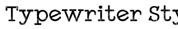 Typewriter Style font