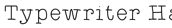 Typewriter Hand font