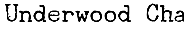 Underwood Champion font preview