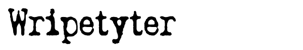 Wripetyter font