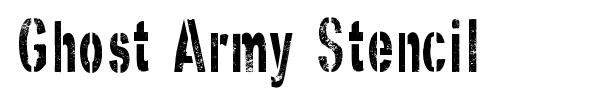 Ghost Army Stencil font