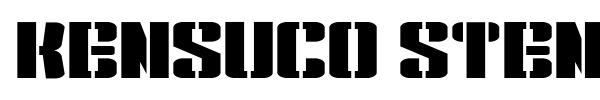Kensuco Stencil G font preview