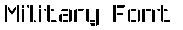 Military Font 7 font preview