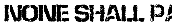 None Shall Pass font preview