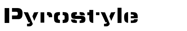 Pyrostyle font