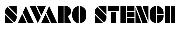Savaro Stencil font