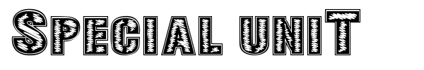 Special Unit font