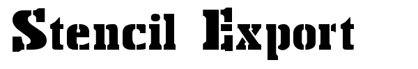 Stencil Export font