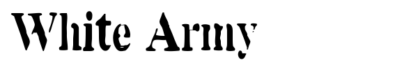White Army font