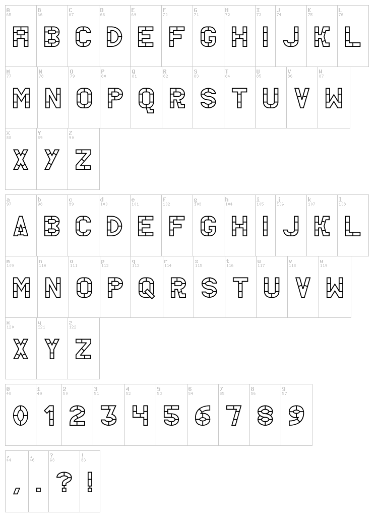 AC Thermes font map