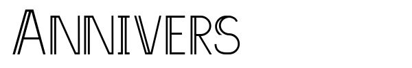 Annivers font preview