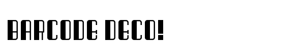 Barcode Deco! font
