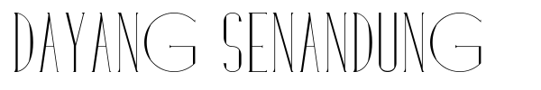 Dayang Senandung font