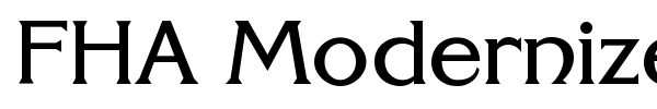 FHA Modernized Ideal ClassicNC font