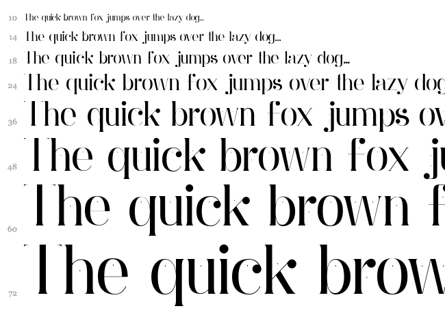 Ginebra font waterfall