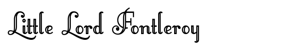 Little Lord Fontleroy font