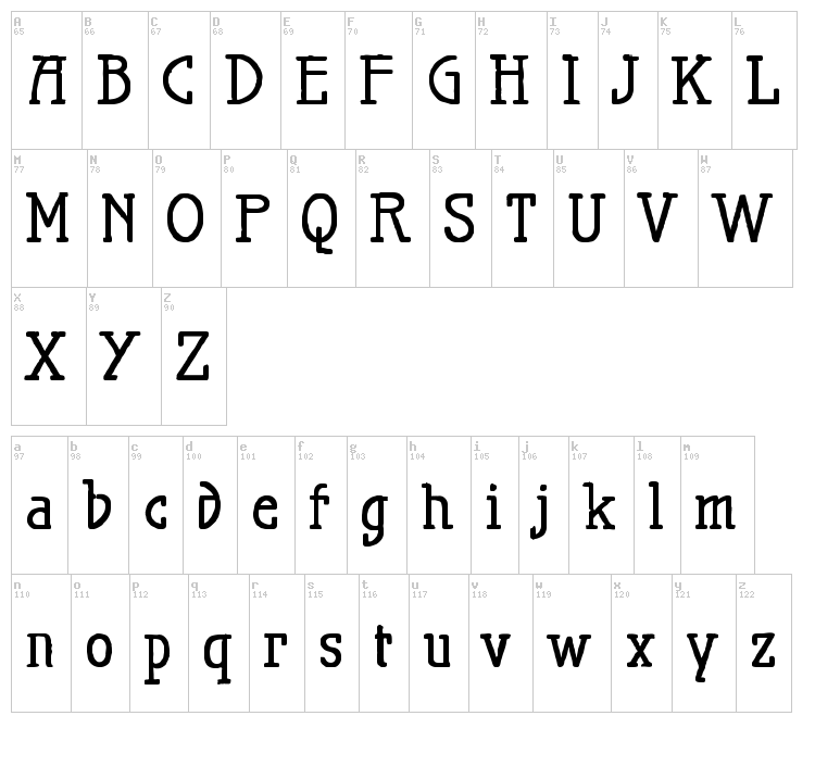 Maiers Nr.21 Pro font map