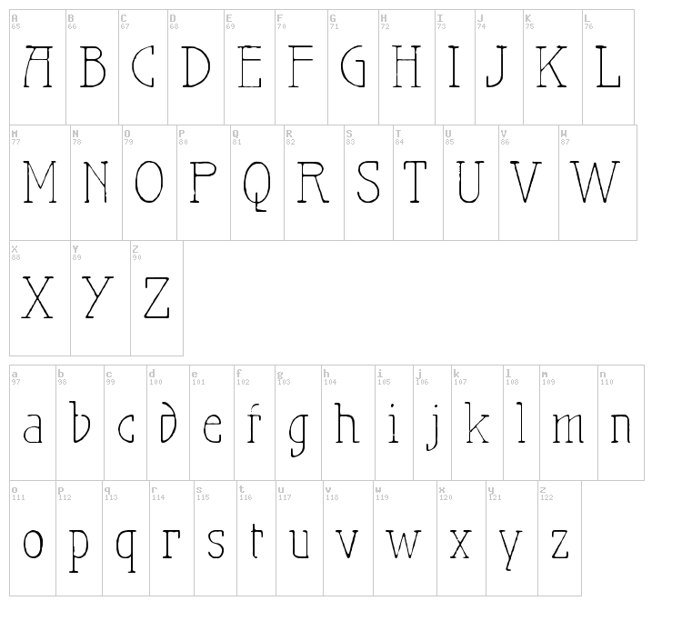 Maiers Nr.21 Pro font map
