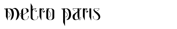 Metro Paris font