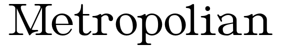Metropolian font preview