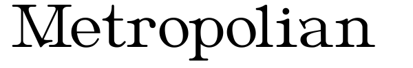 Metropolian font preview